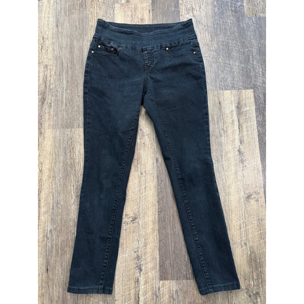 Jag Jeans Womens High Rise Skinny Pull On Jeans Dark‎ Wash Blue Size 4